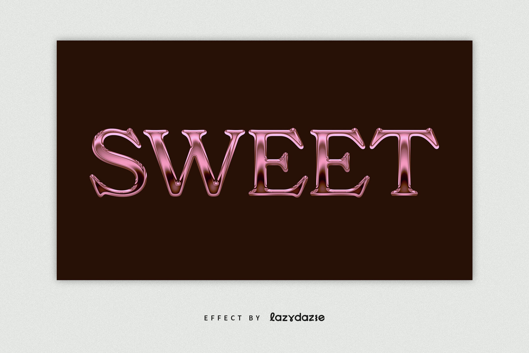 Rose Gold Metallic Text Effect Mockup 5