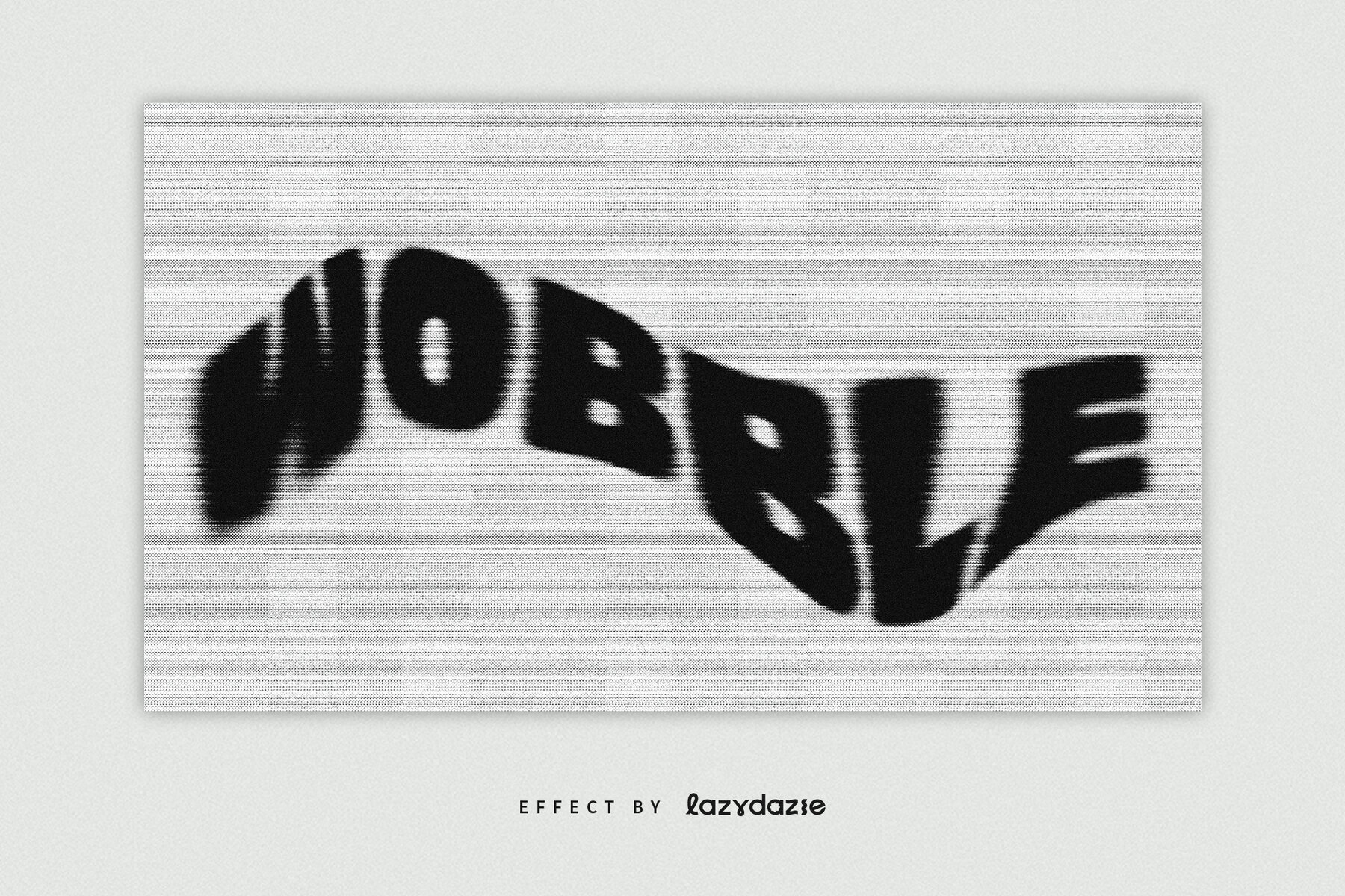 Warped Dirty Scanner Text Effect Mockup 5