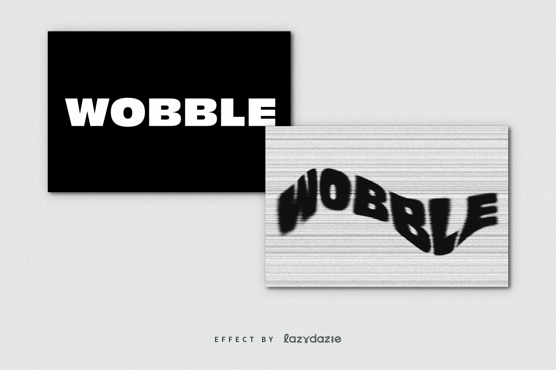 Warped Dirty Scanner Text Effect Mockup 7