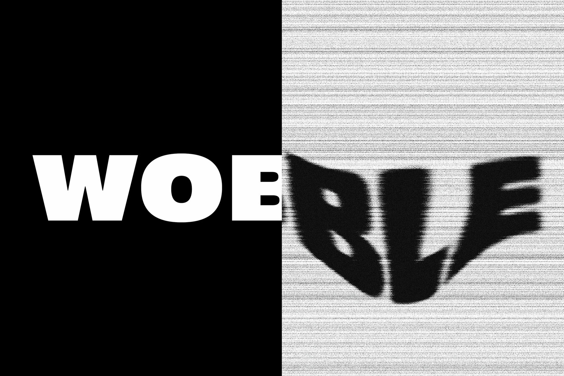 Warped Dirty Scanner Text Effect Mockup 8