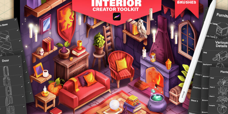 Isometric Interior Procreate Creator