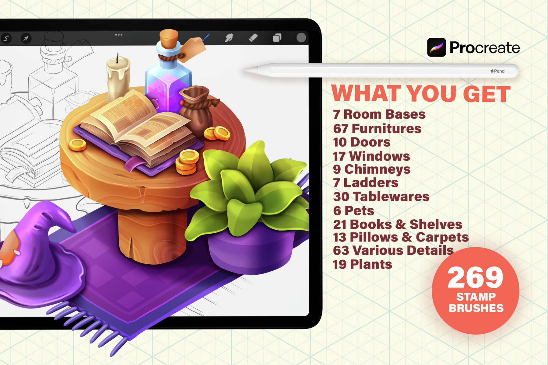Isometric Interior Procreate Creator 2