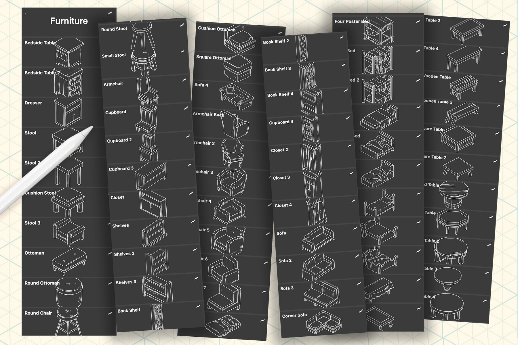 Isometric Interior Procreate Creator 4