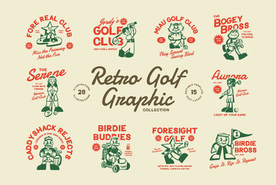 Retro Golf Graphic Collection