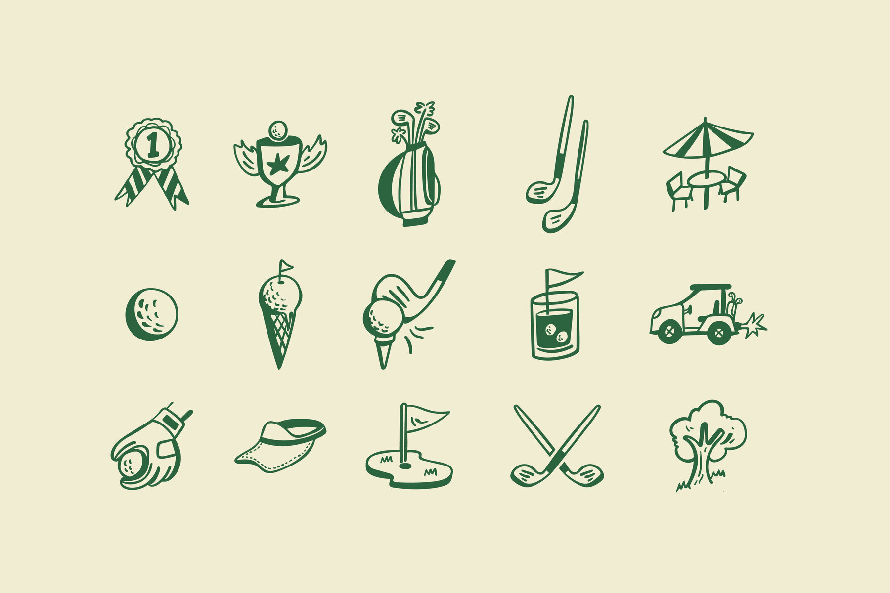 Retro Golf Graphic Collection 3