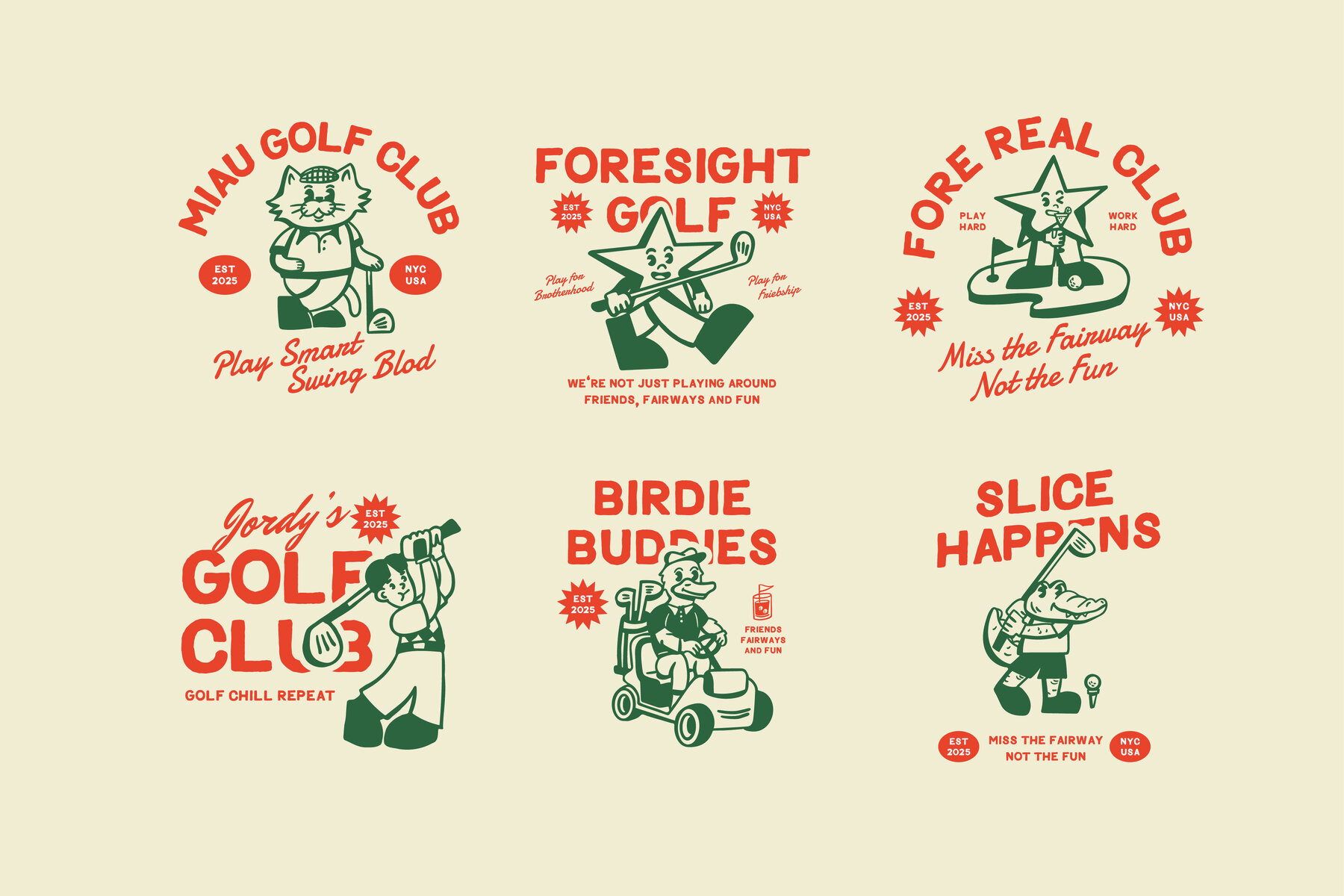 Retro Golf Graphic Collection 4