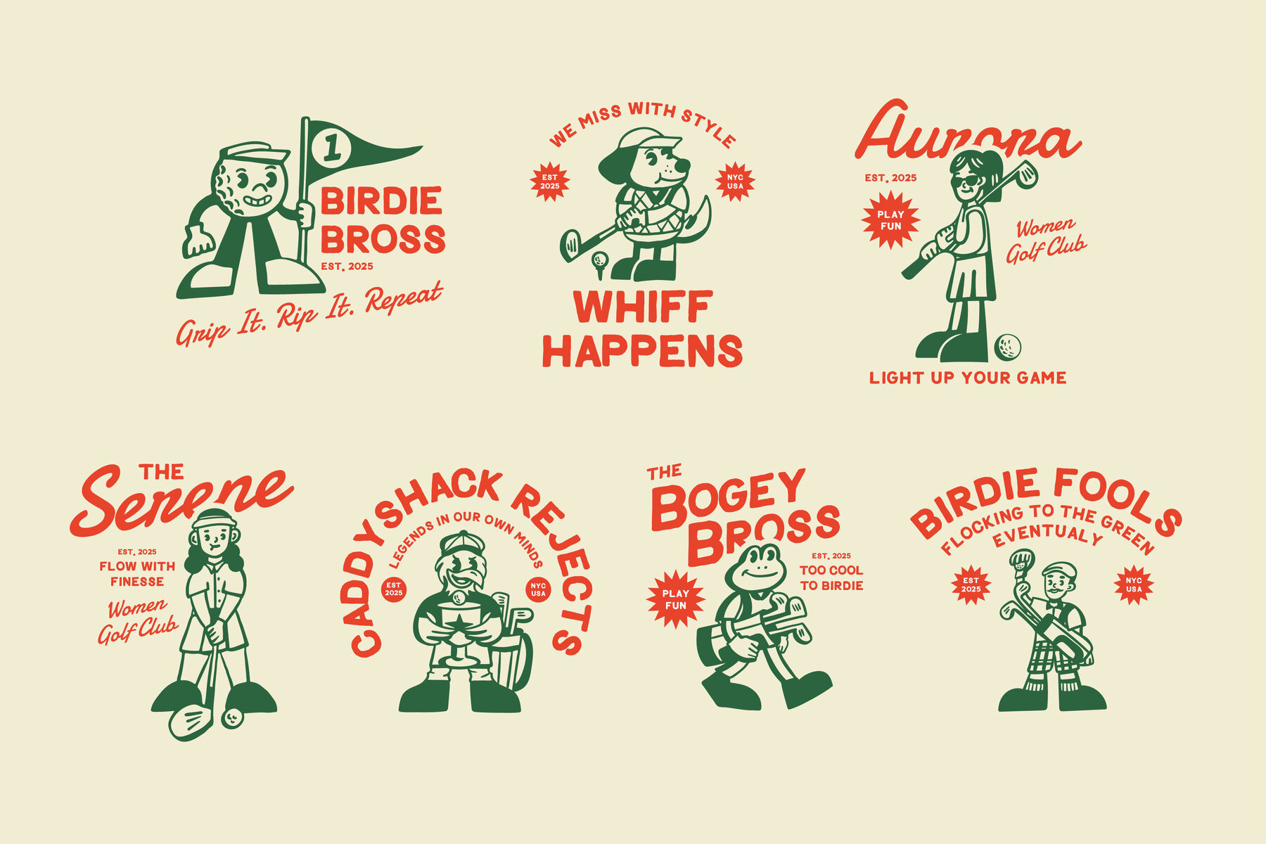 Retro Golf Graphic Collection 5