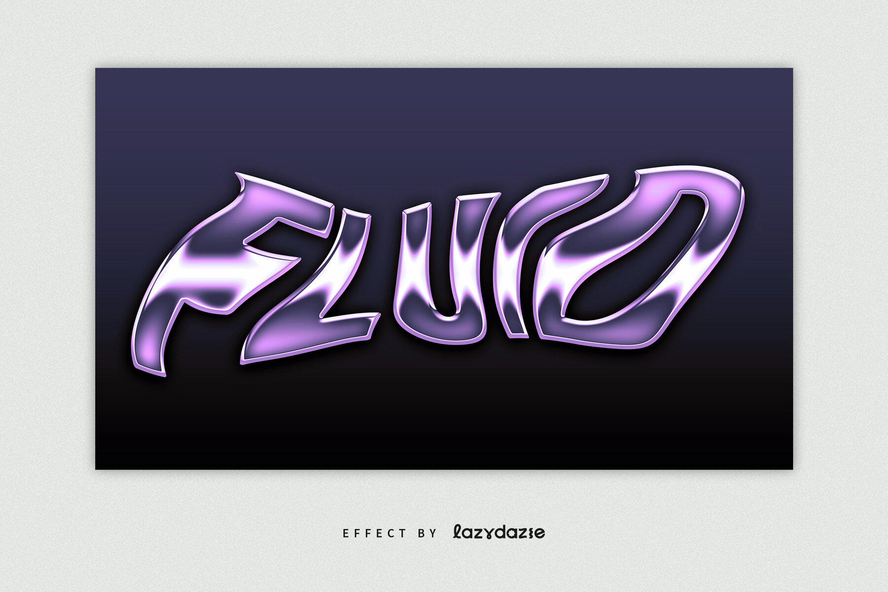 Warped Metallic Text Effect Mockup 5