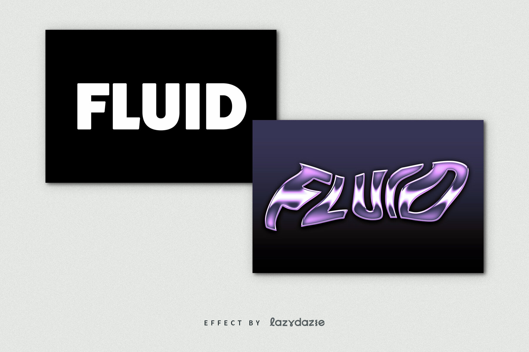 Warped Metallic Text Effect Mockup 7