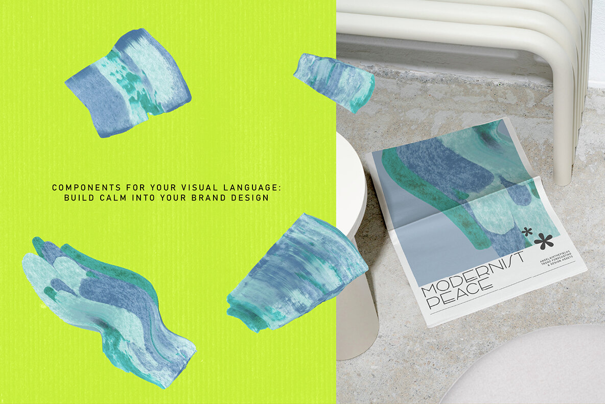 Gentle Strokes Abstract Elements 4