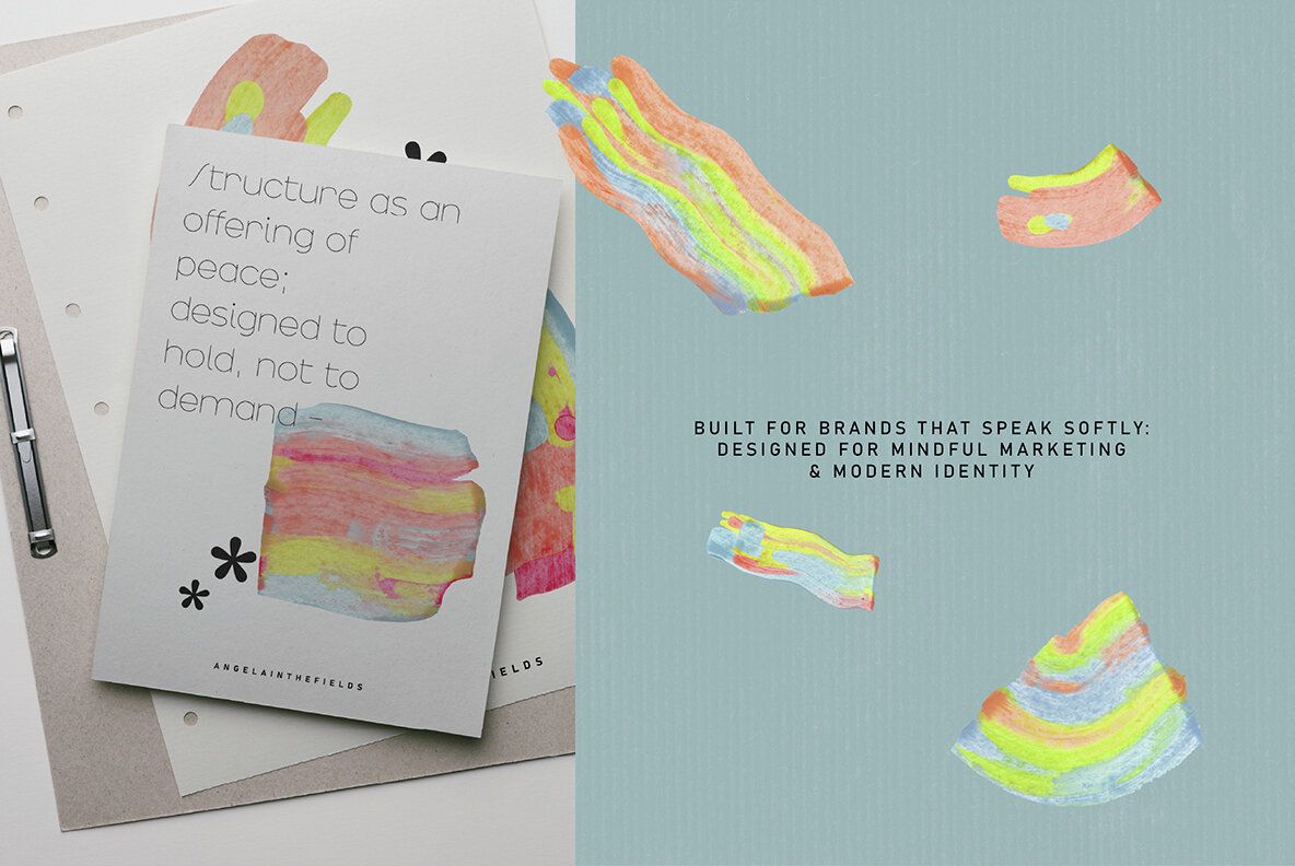 Gentle Strokes Abstract Elements 6