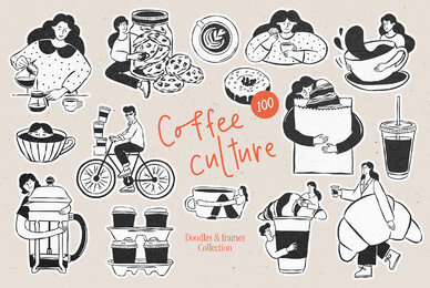 Coffee and Pastry Doodles