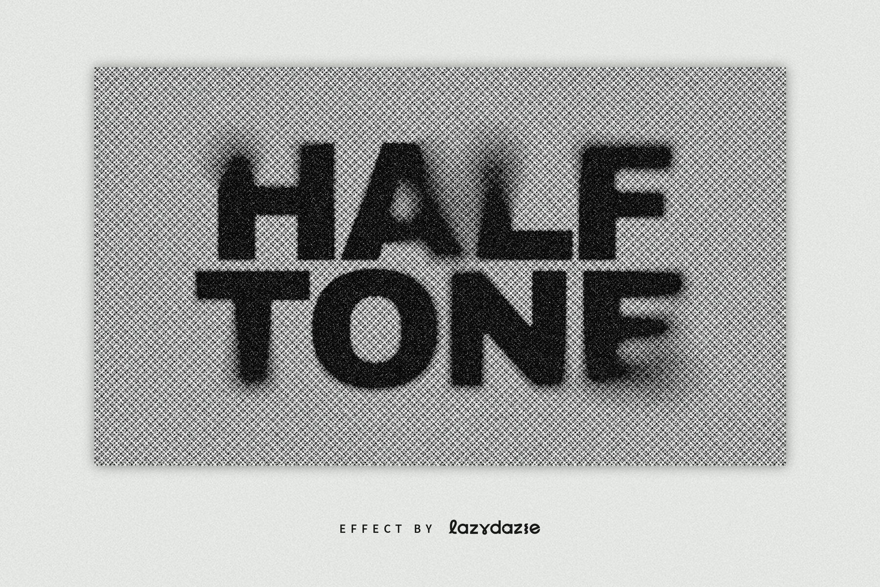 Grunge Halftone Text Effect Mockup 2