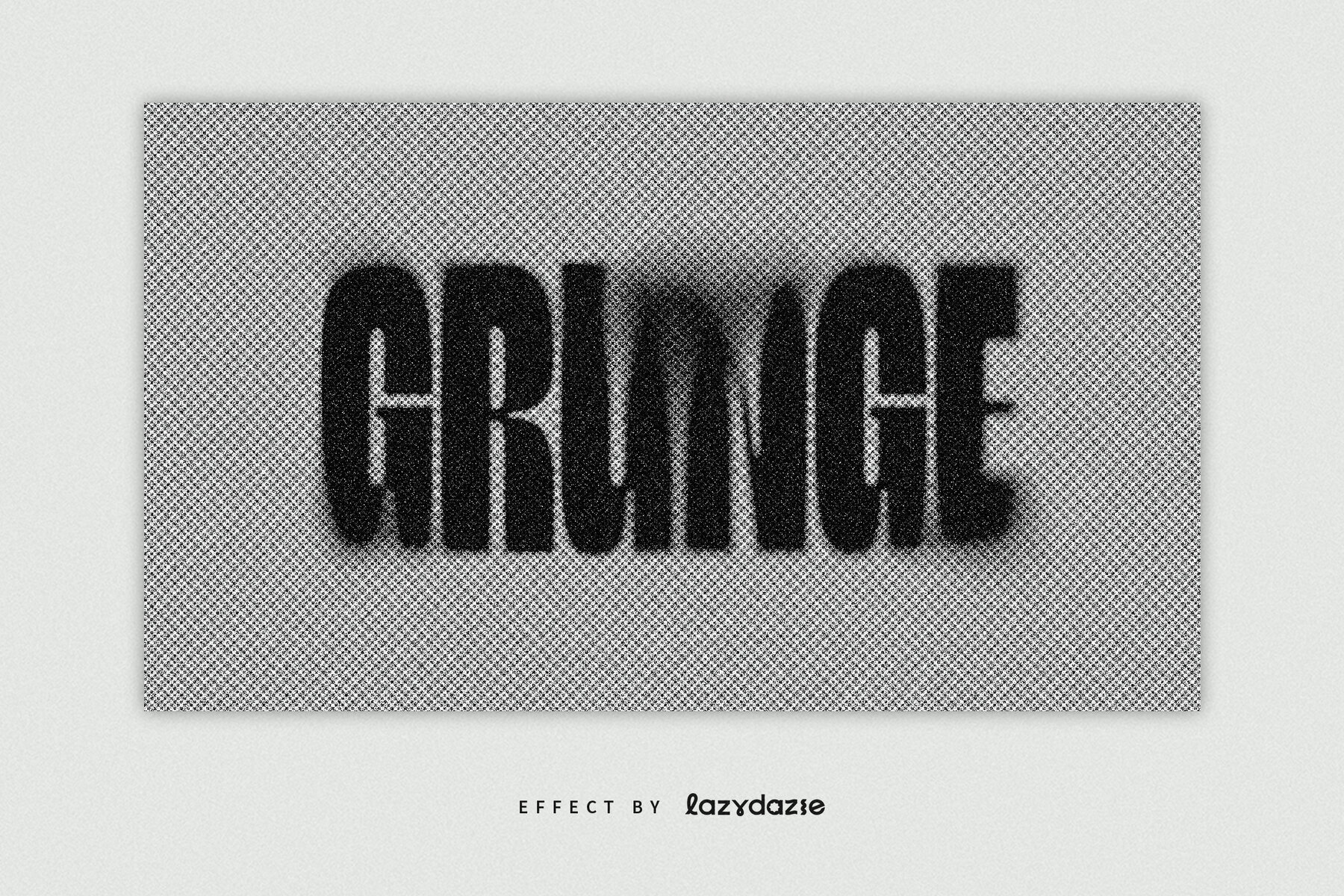Grunge Halftone Text Effect Mockup 3