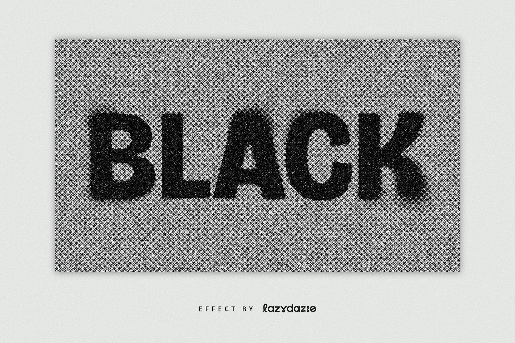 Grunge Halftone Text Effect Mockup 4