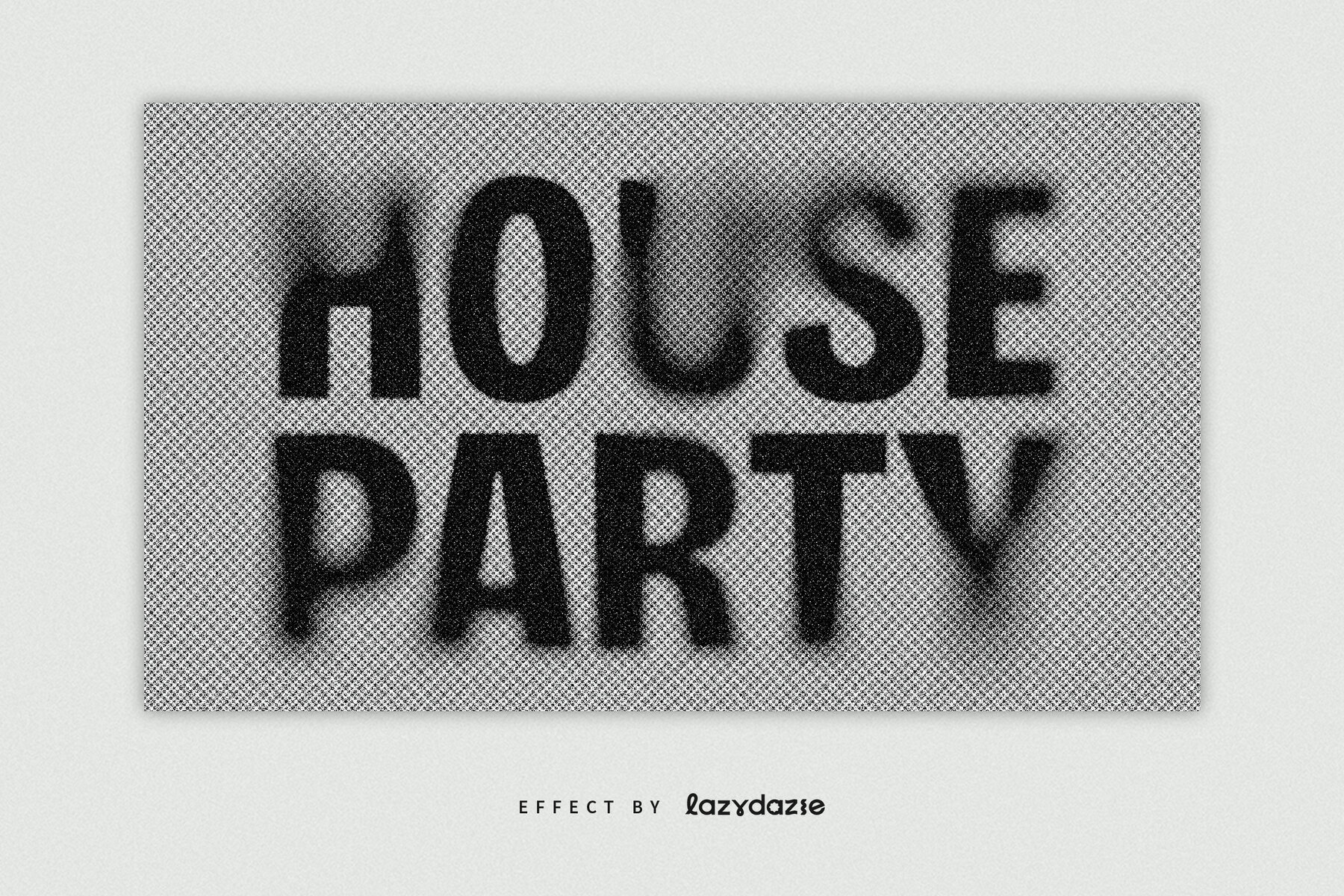 Grunge Halftone Text Effect Mockup 5