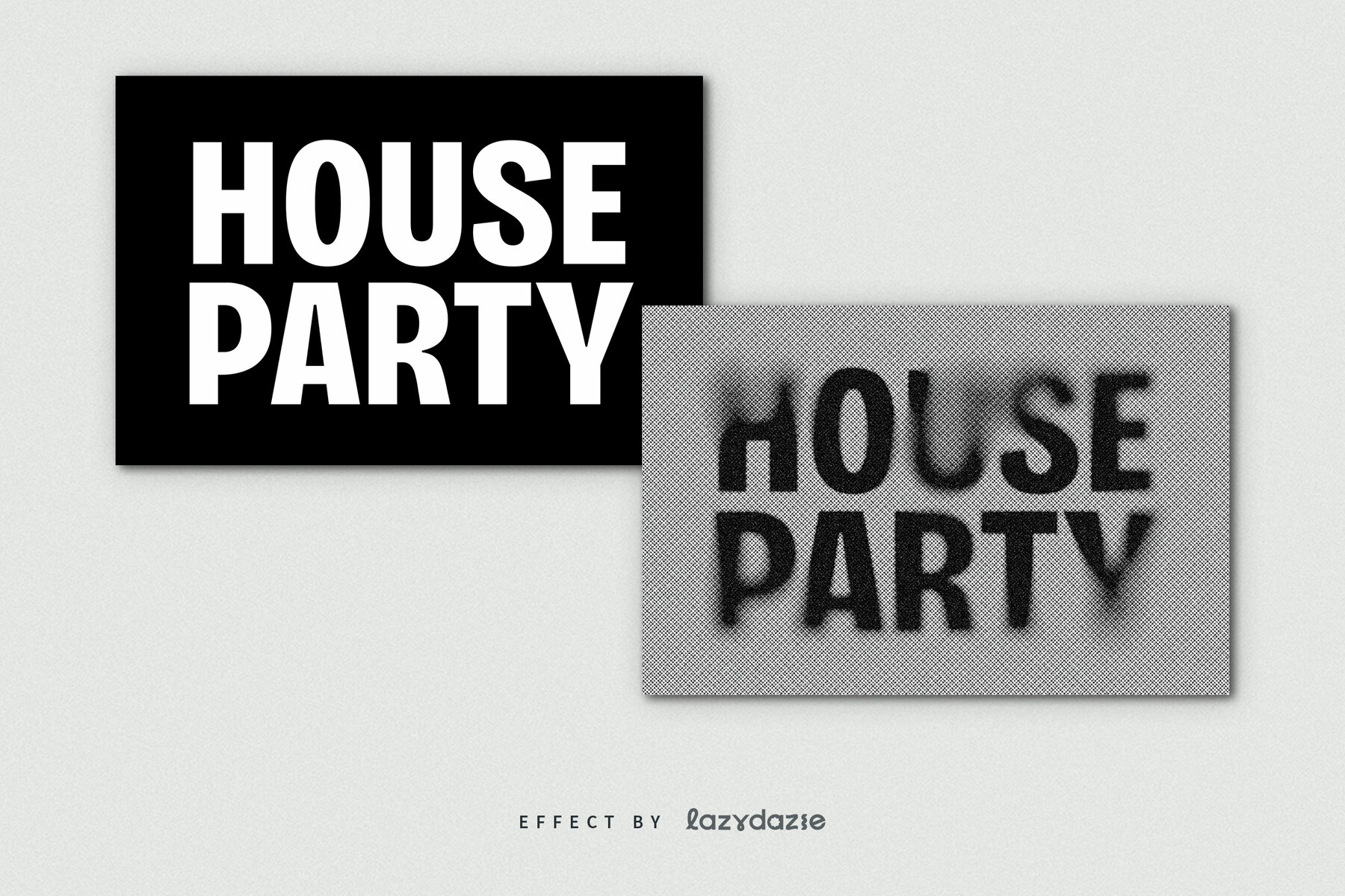 Grunge Halftone Text Effect Mockup 7