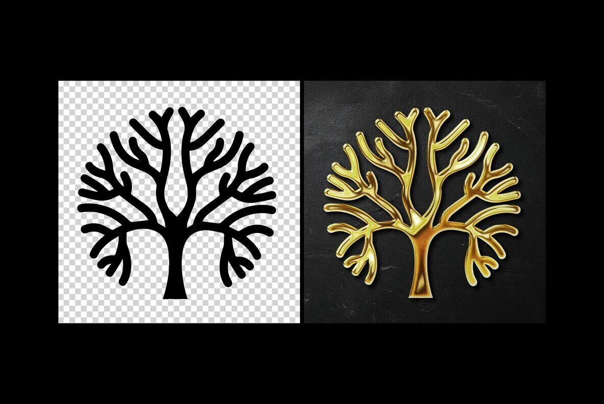 Realistic Gold Metallic Text   Logo Mockup 3