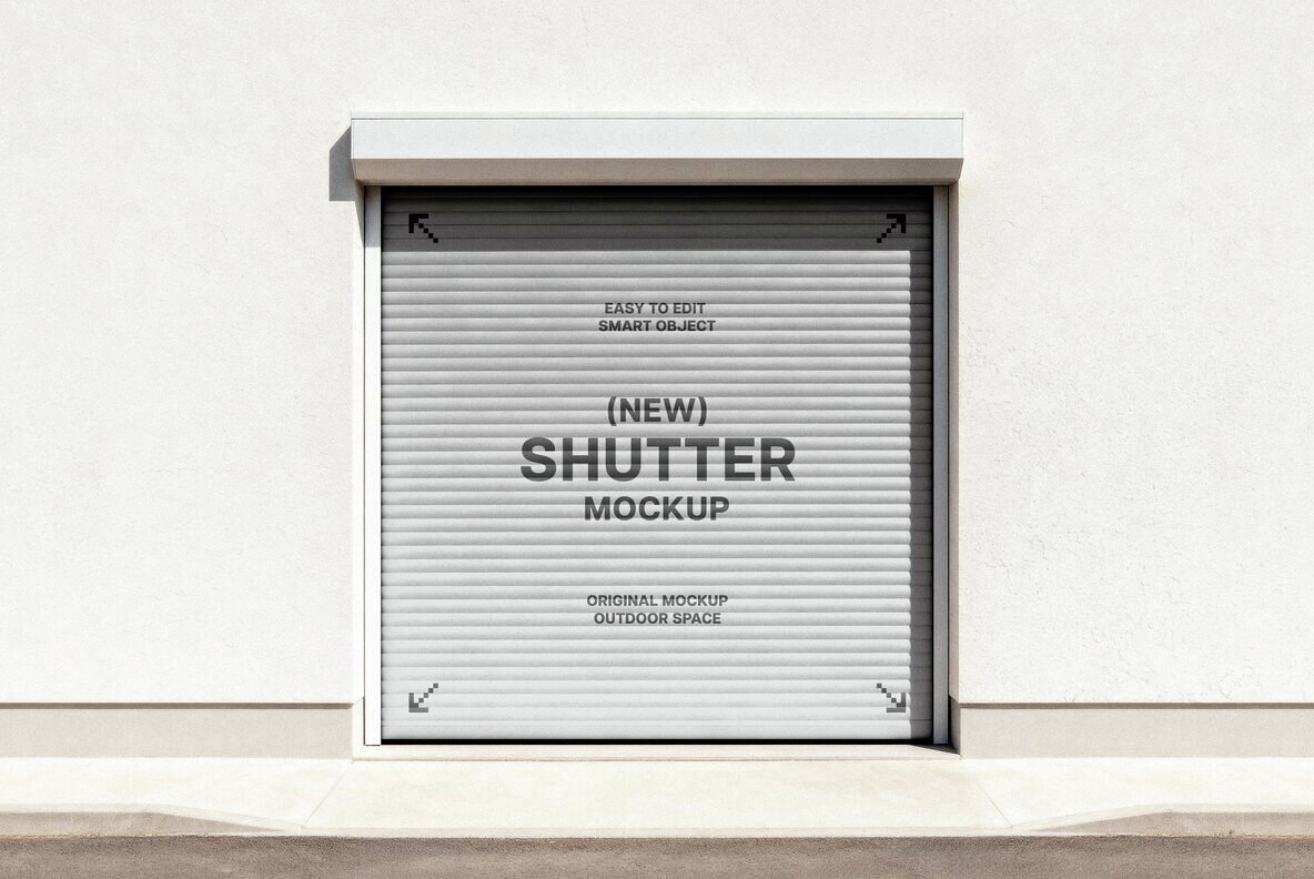 Shutter Door Mockup 4