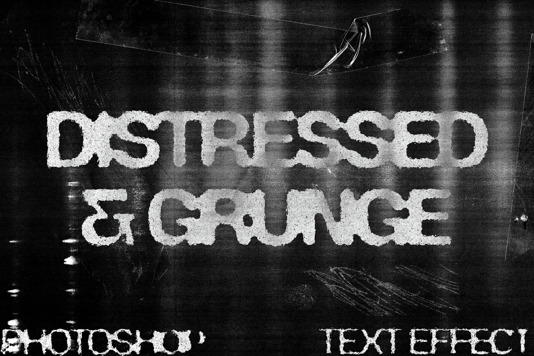 Distressed Text Effect Mockup 1