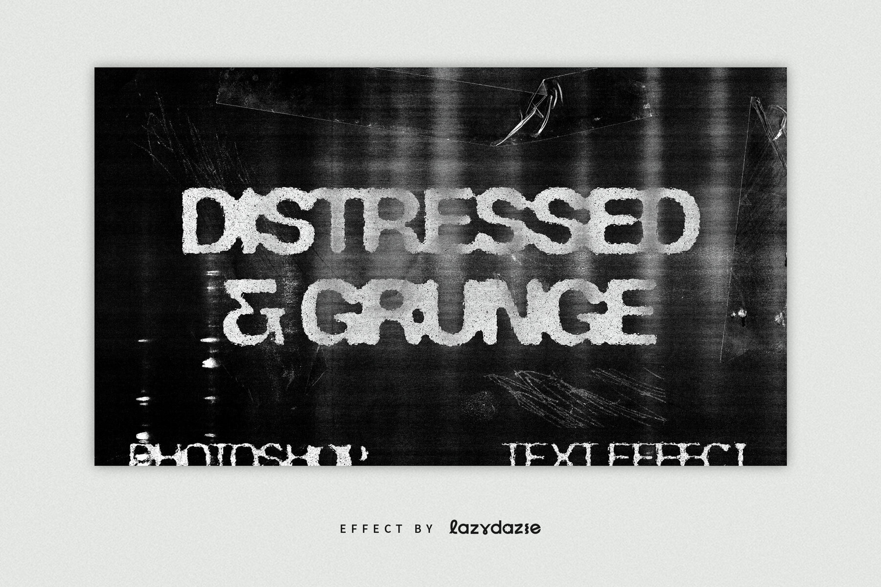 Distressed Text Effect Mockup 2