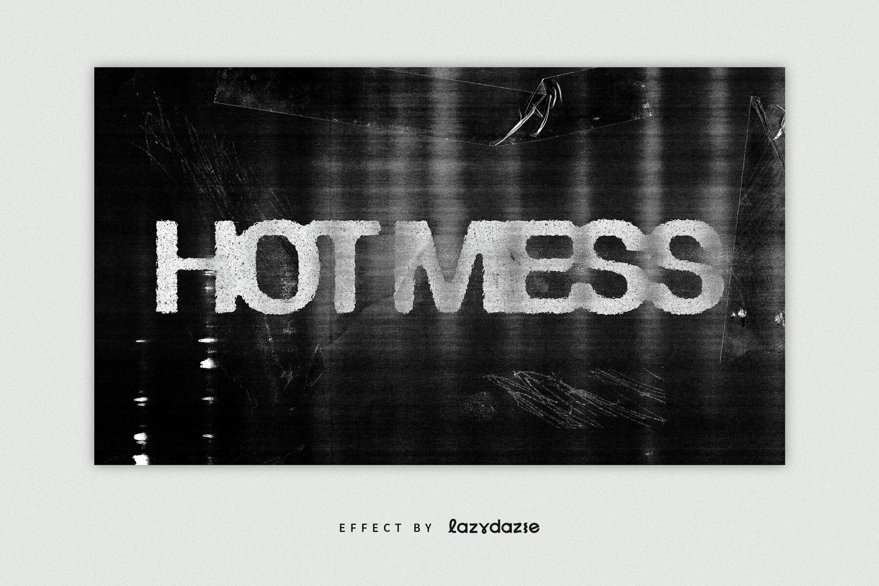 Distressed Text Effect Mockup 3