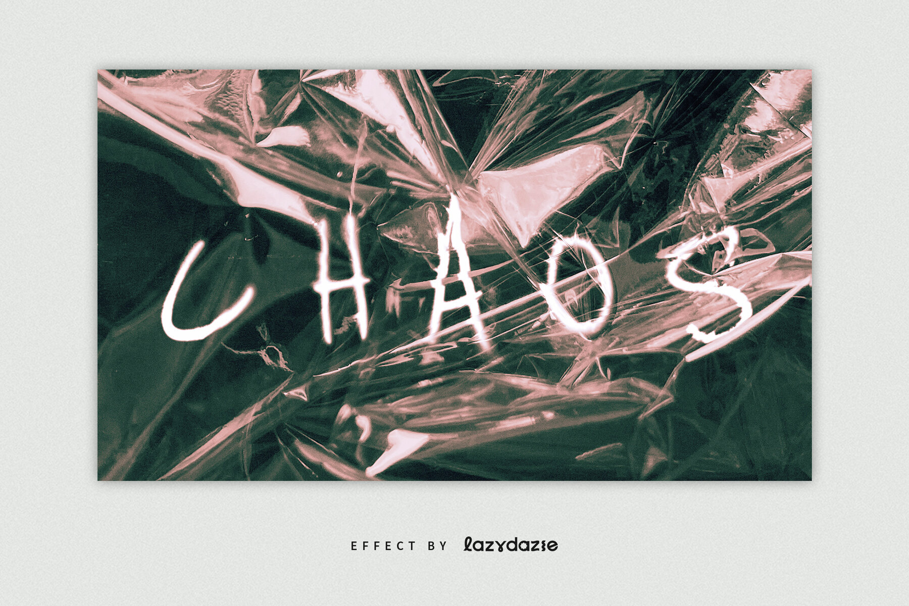 Distorted Plastic Text Effect Mockup 2