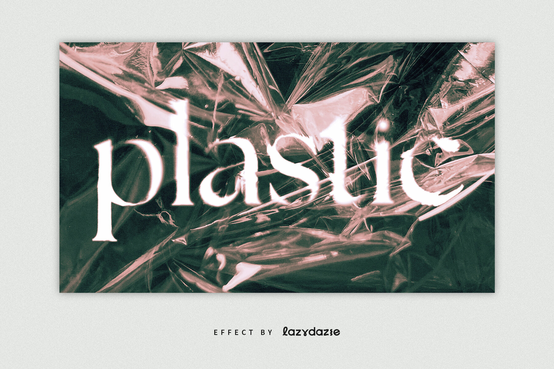 Distorted Plastic Text Effect Mockup 3