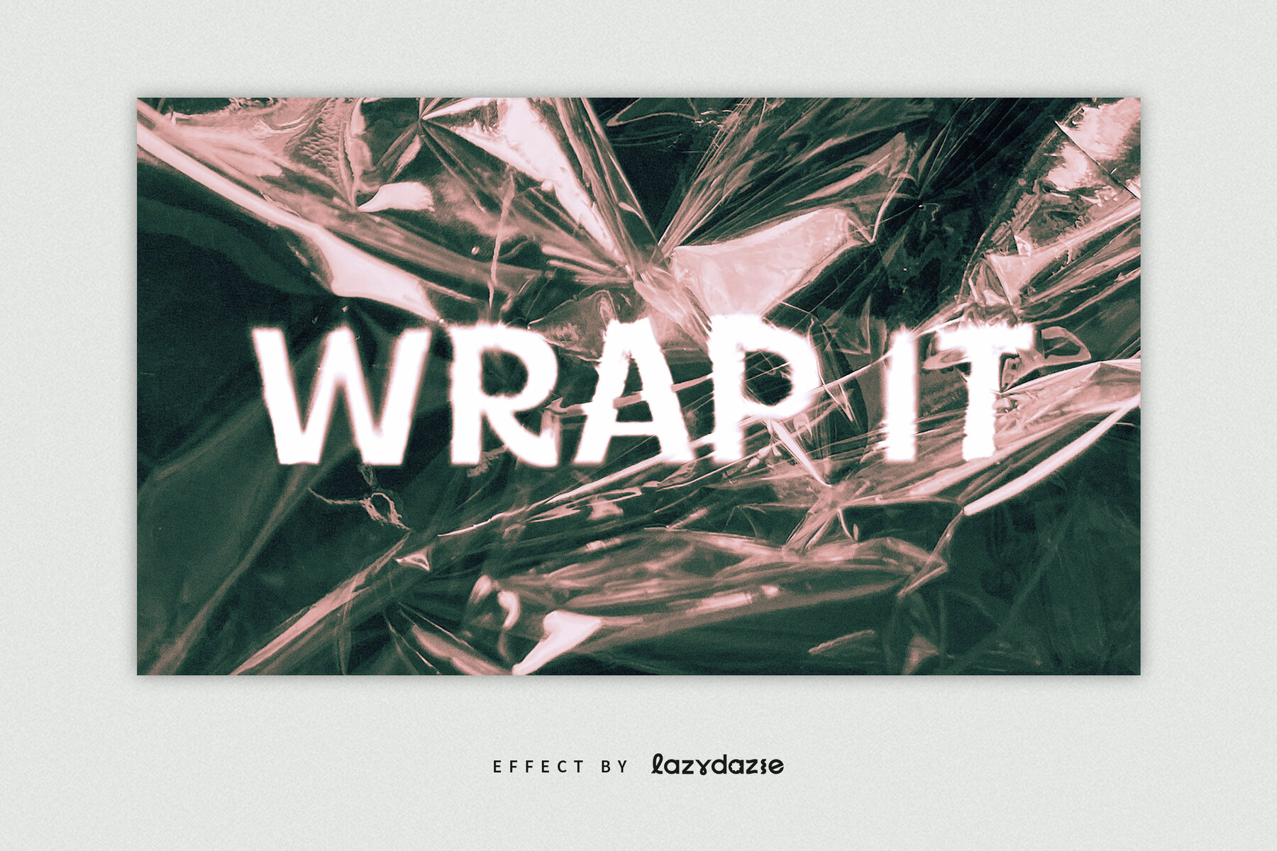 Distorted Plastic Text Effect Mockup 5