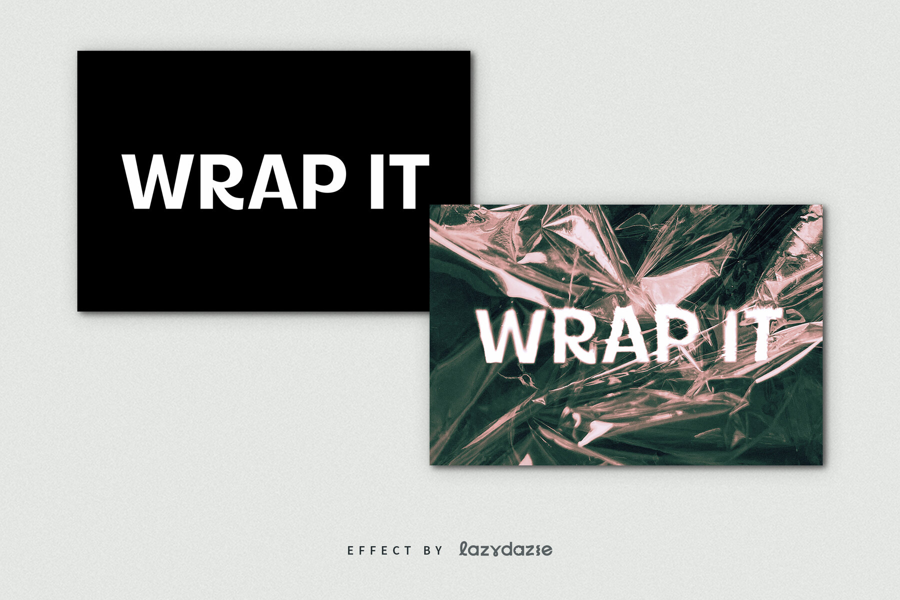 Distorted Plastic Text Effect Mockup 7