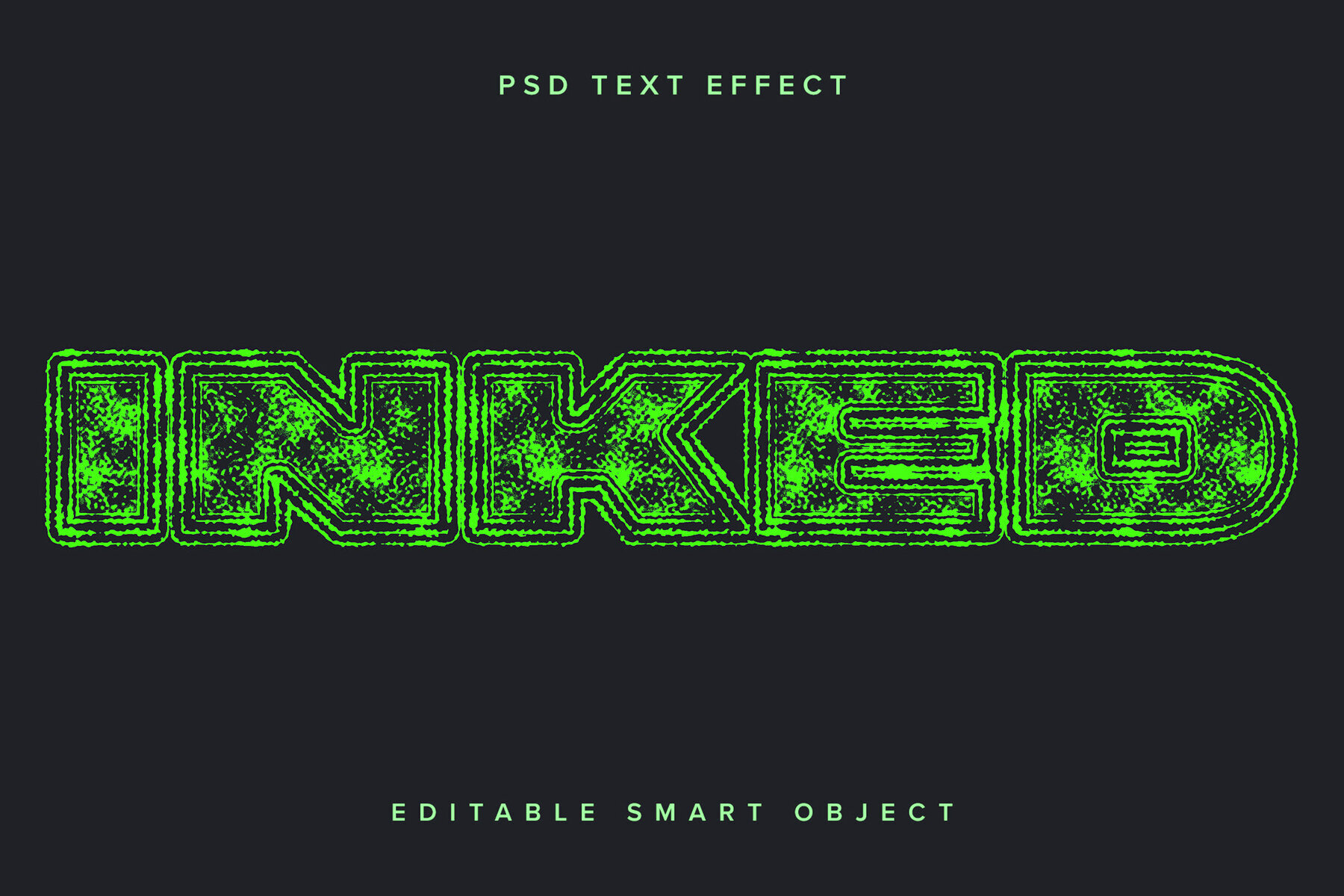 Green Stamped Text Effect Mockup 1