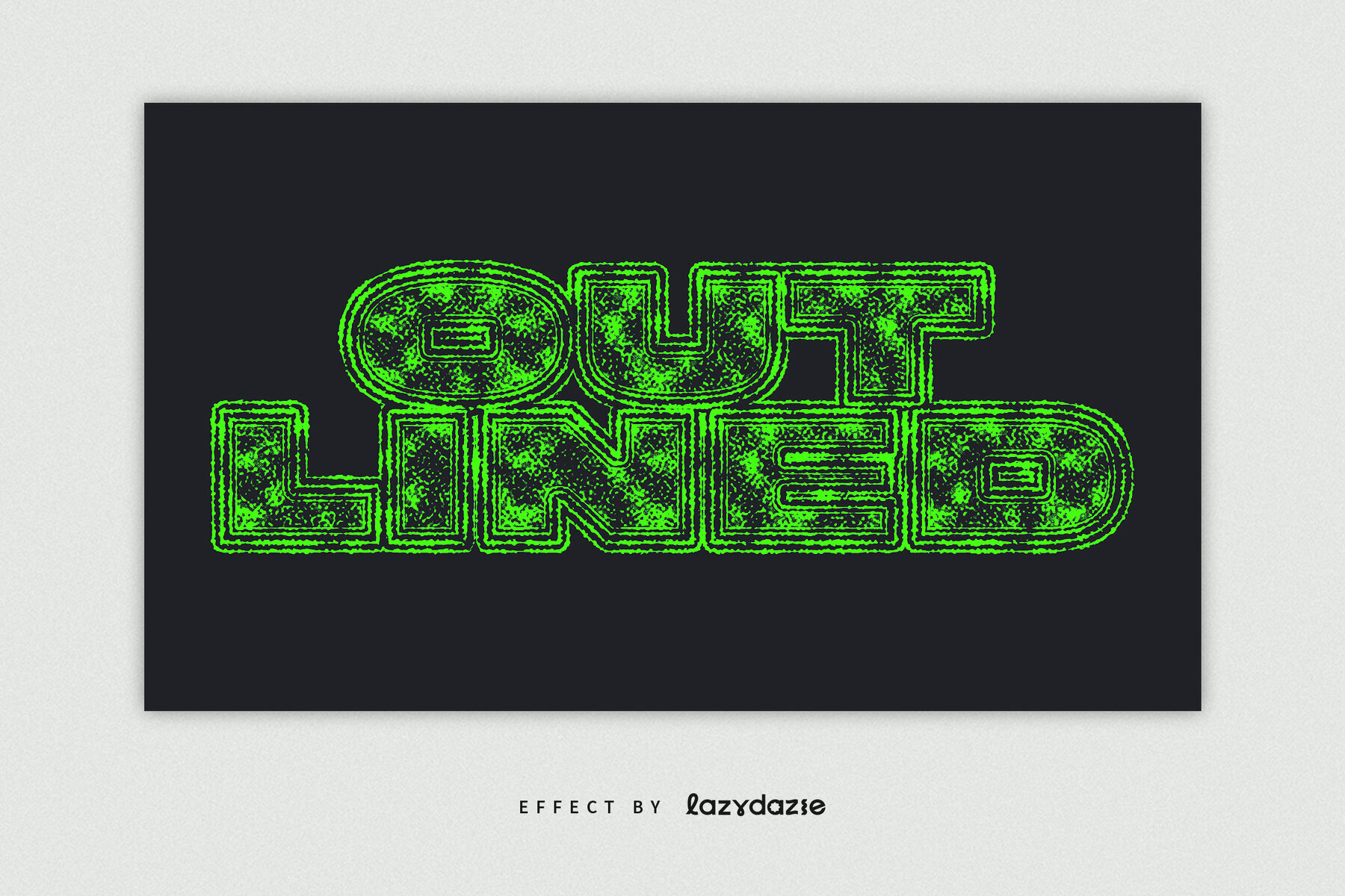 Green Stamped Text Effect Mockup 2