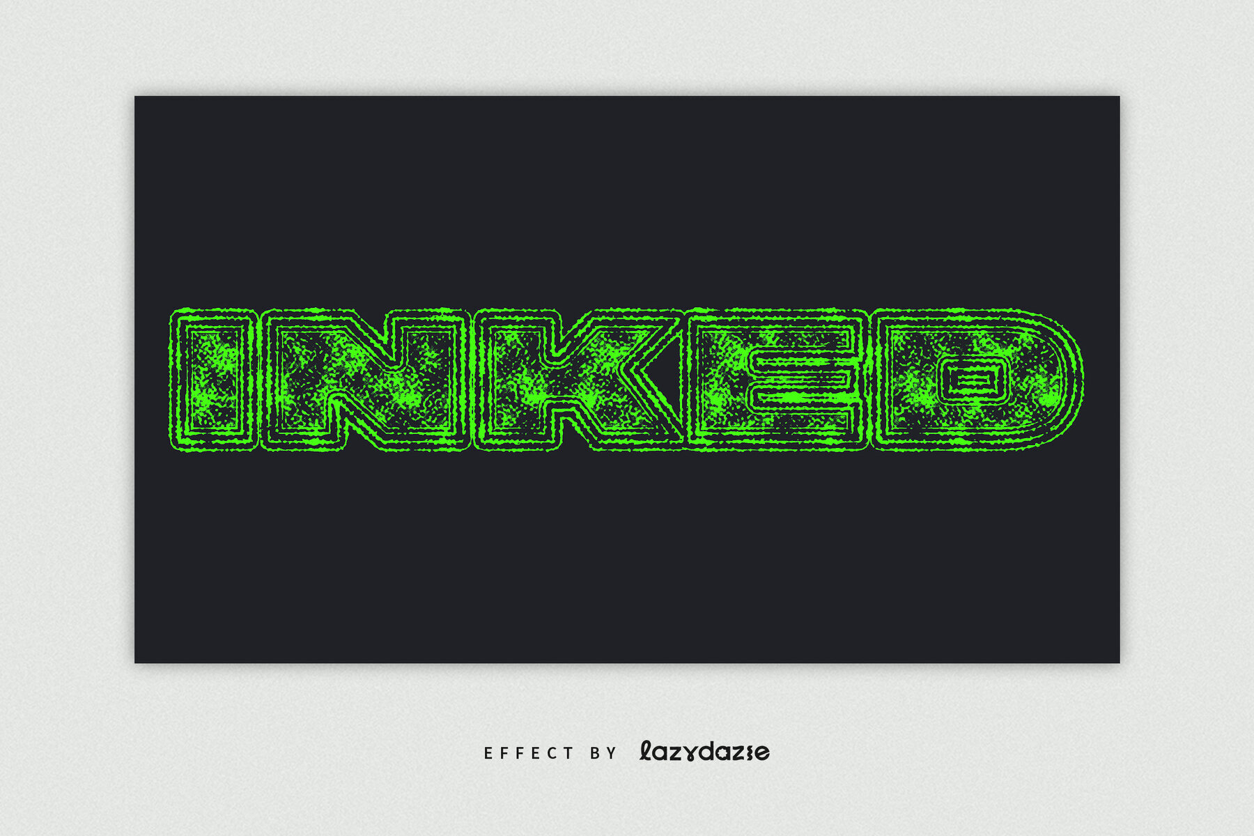 Green Stamped Text Effect Mockup 3