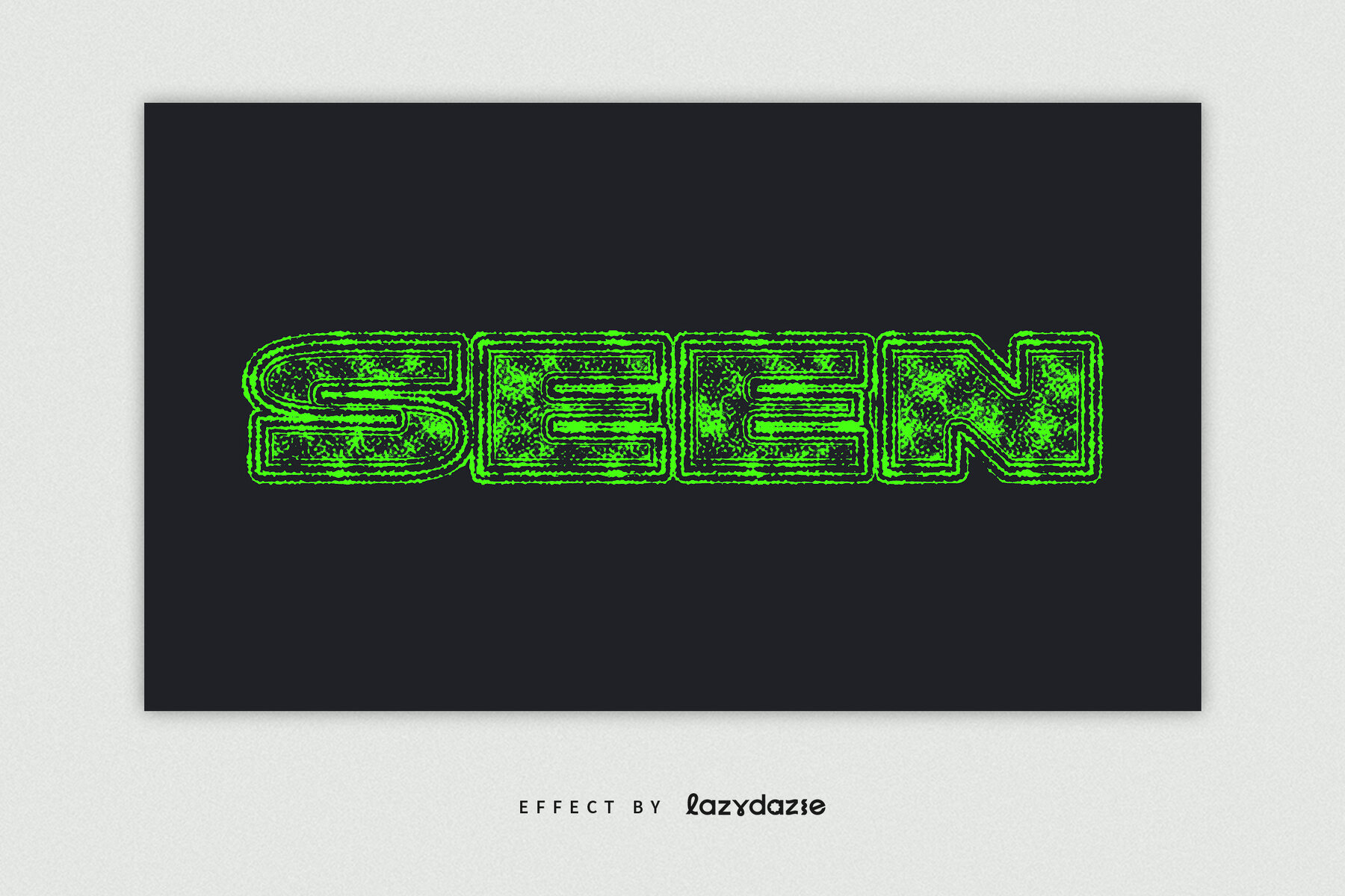 Green Stamped Text Effect Mockup 4