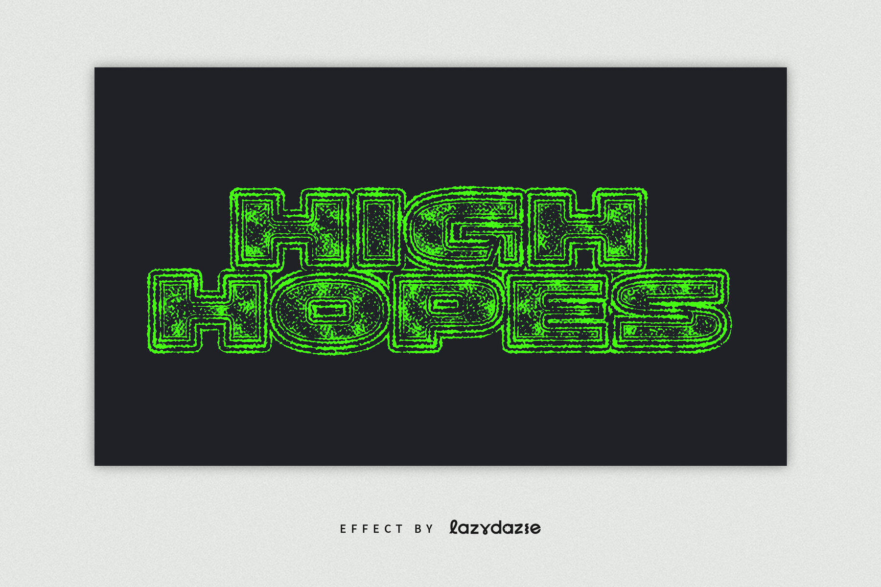 Green Stamped Text Effect Mockup 5