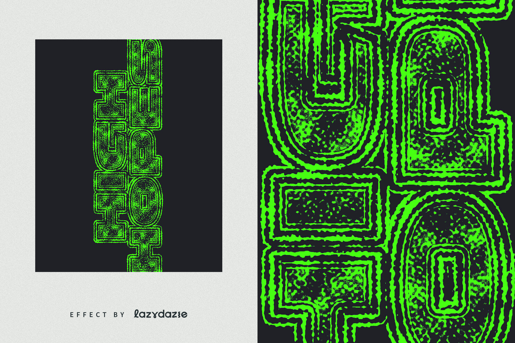 Green Stamped Text Effect Mockup 6