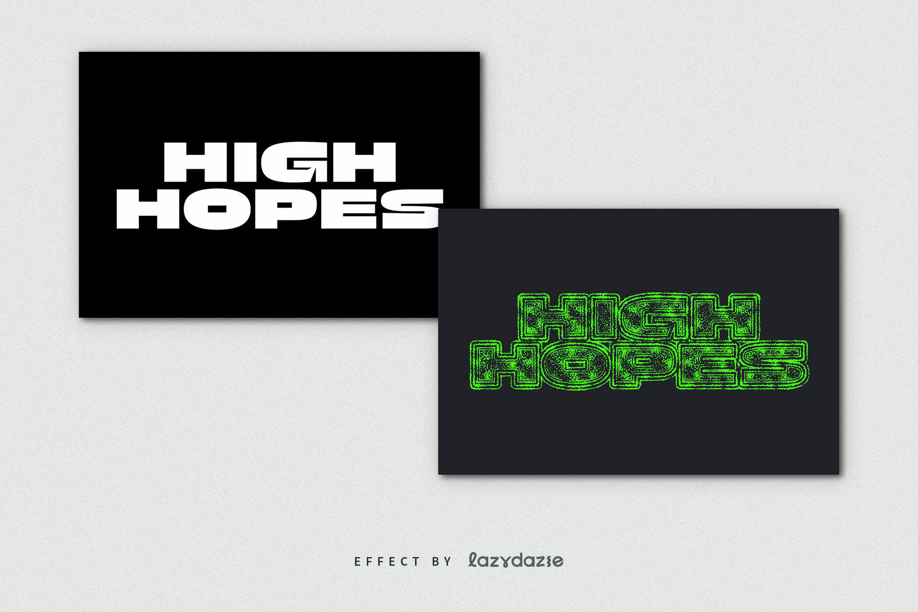 Green Stamped Text Effect Mockup 7