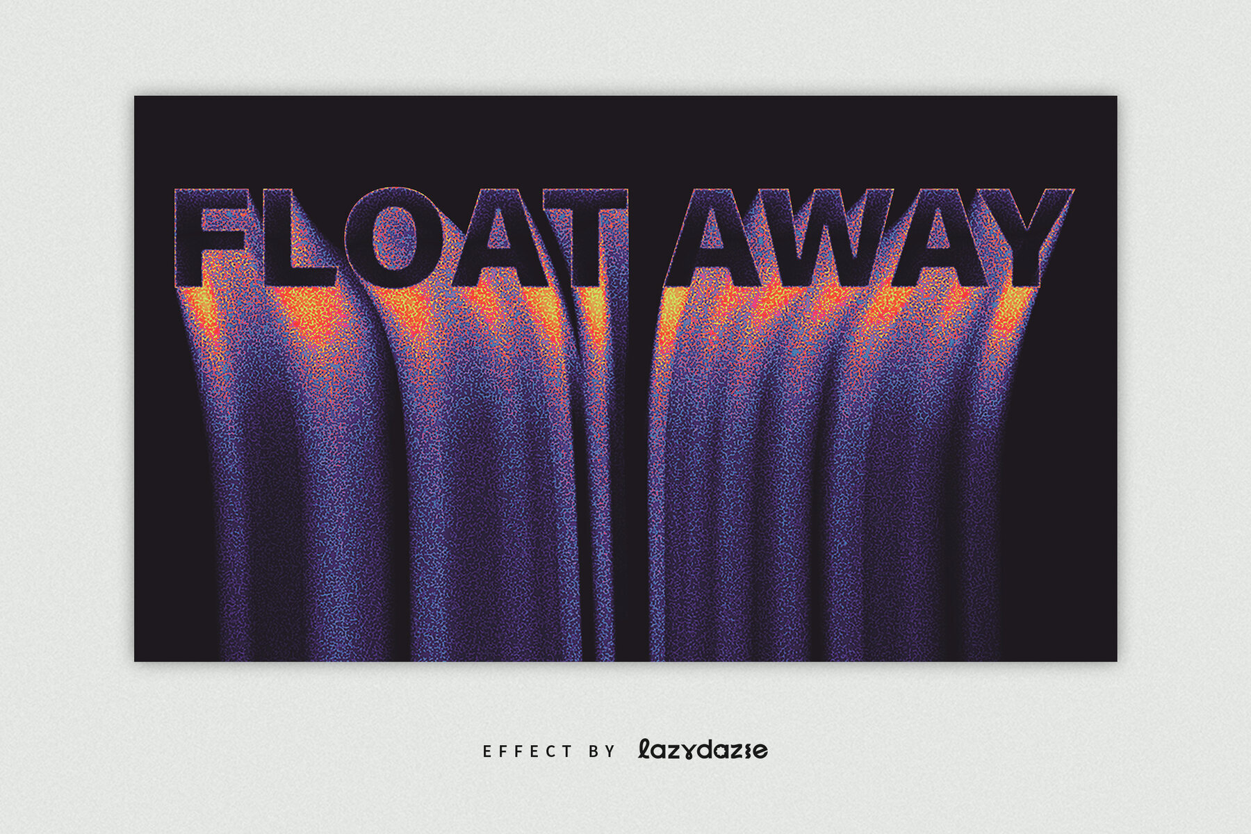 Colourful Dissolving Text Effect Mockup 2