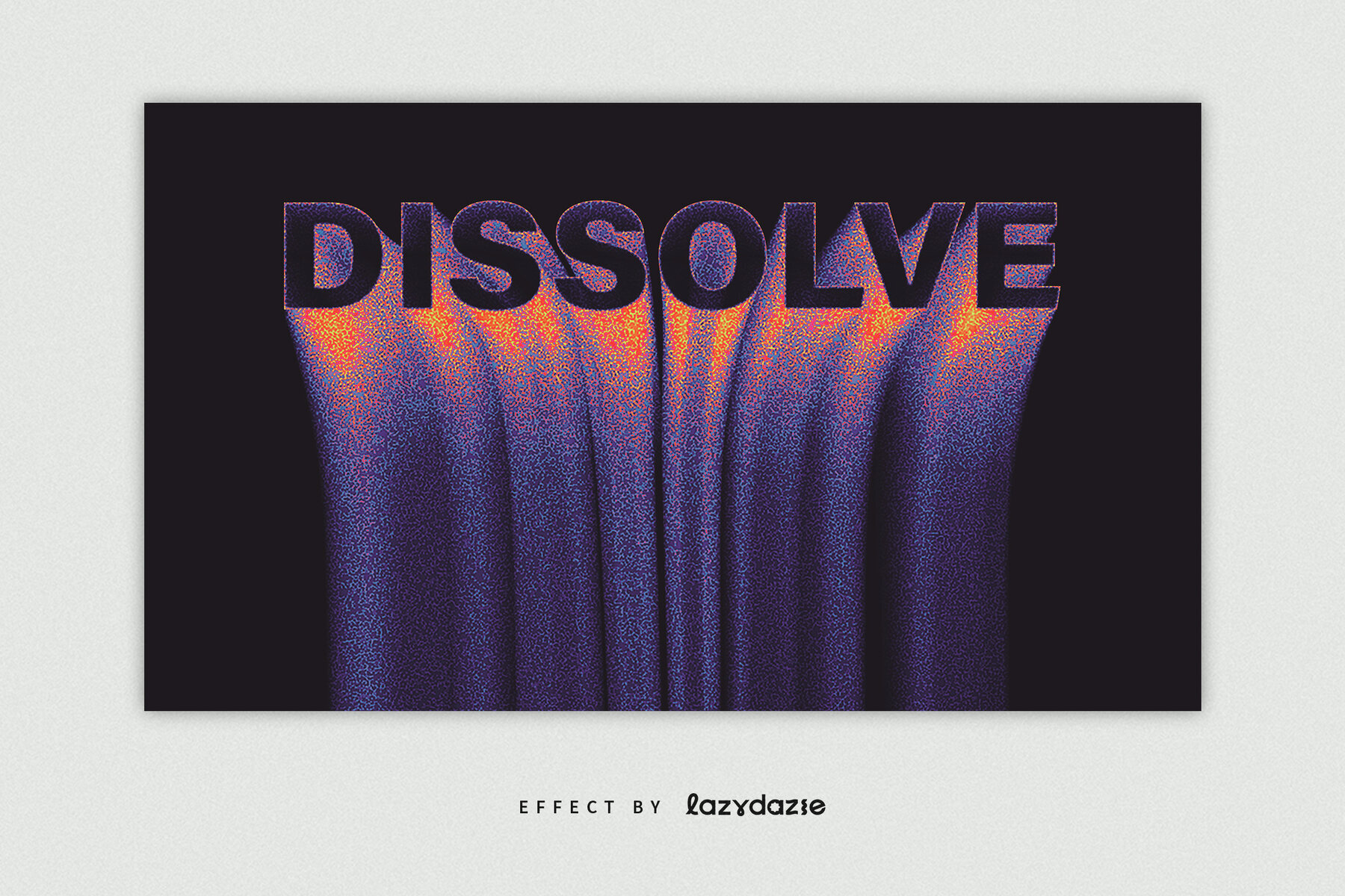 Colourful Dissolving Text Effect Mockup 3