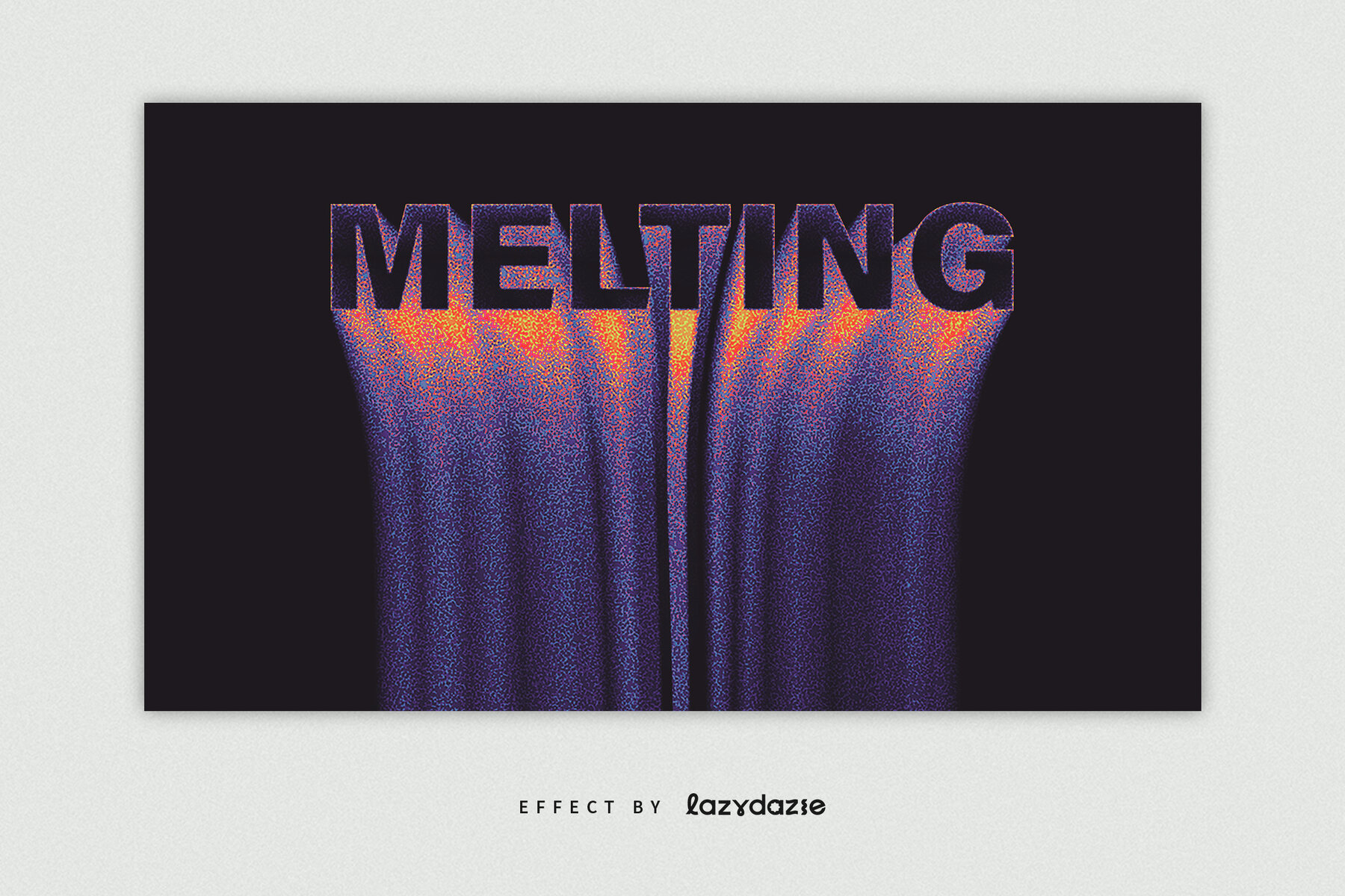 Colourful Dissolving Text Effect Mockup 4