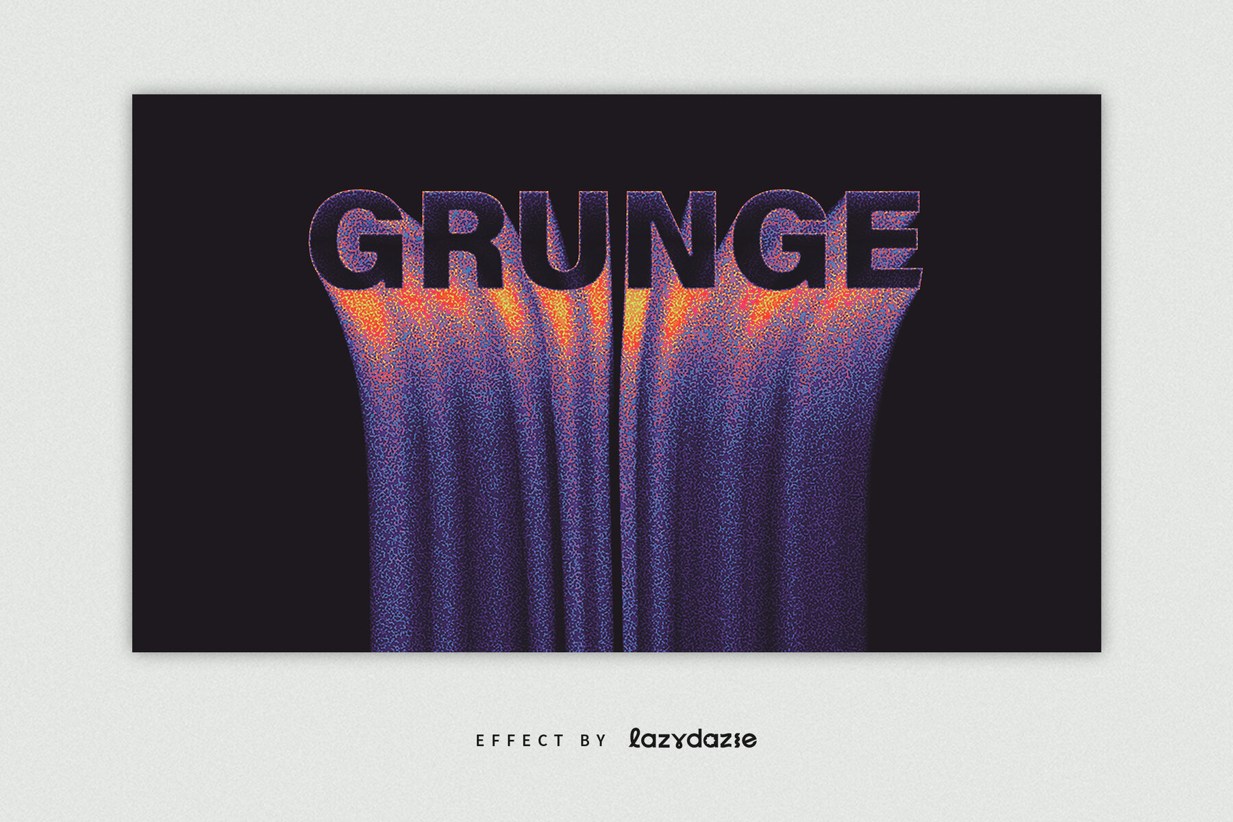 Colourful Dissolving Text Effect Mockup 5