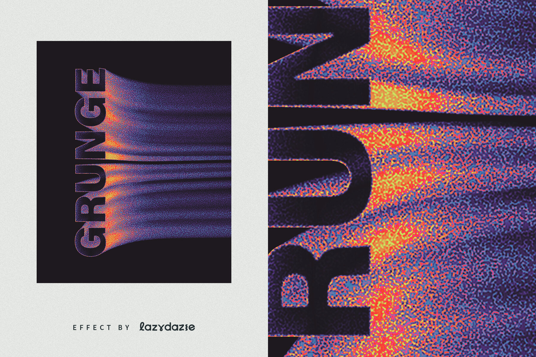 Colourful Dissolving Text Effect Mockup 6