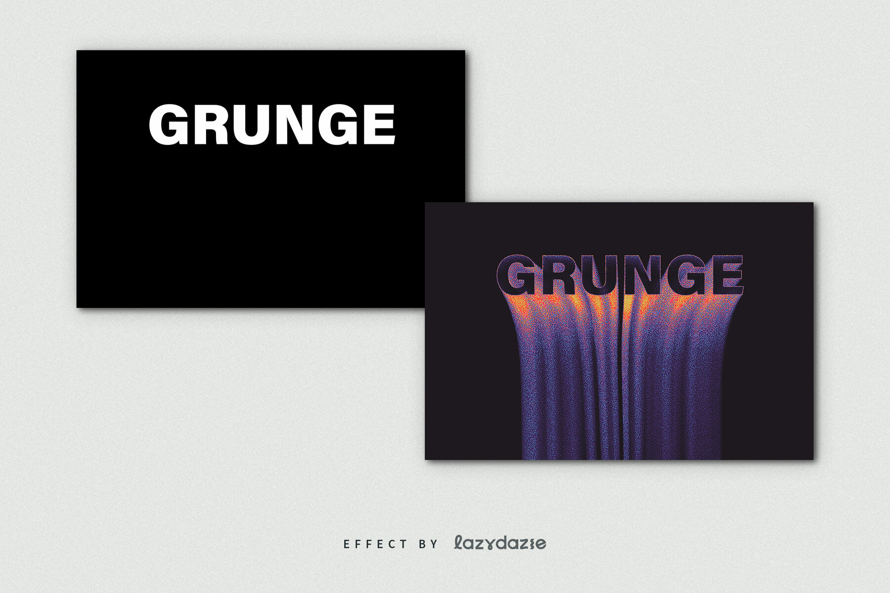 Colourful Dissolving Text Effect Mockup 7