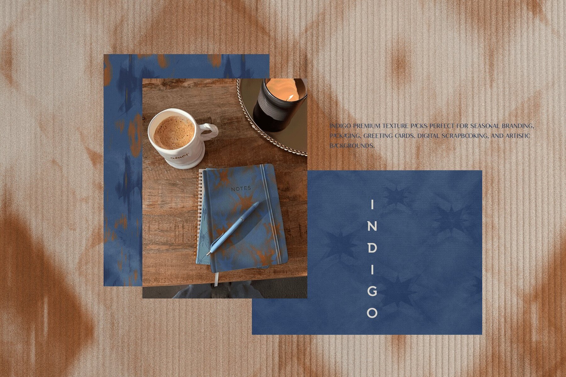 Indigo Velvet Textured Backgrounds 2