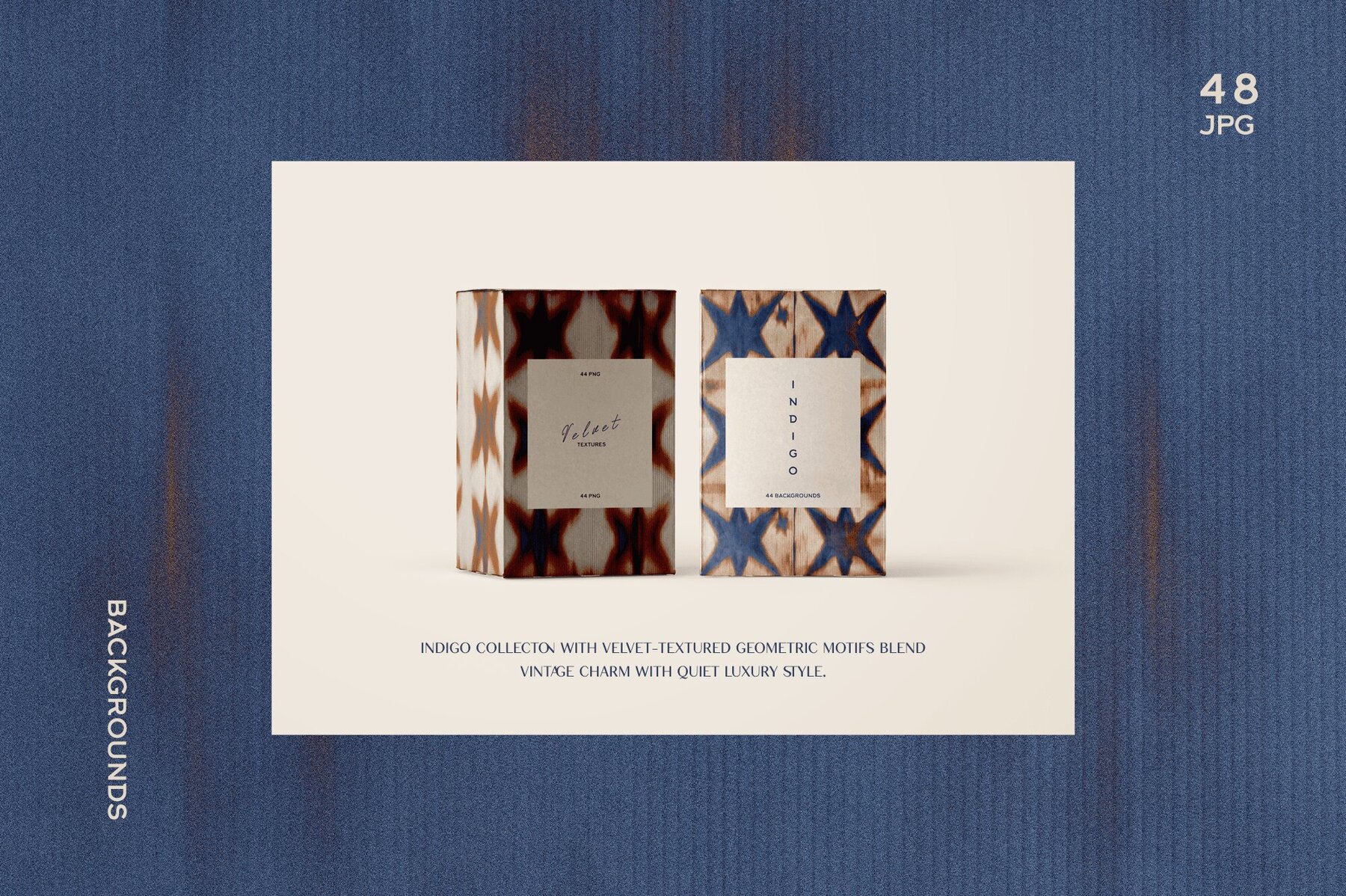 Indigo Velvet Textured Backgrounds 7