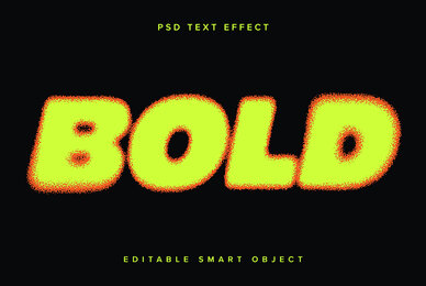 Dissolving Dots Text Effect Mockup