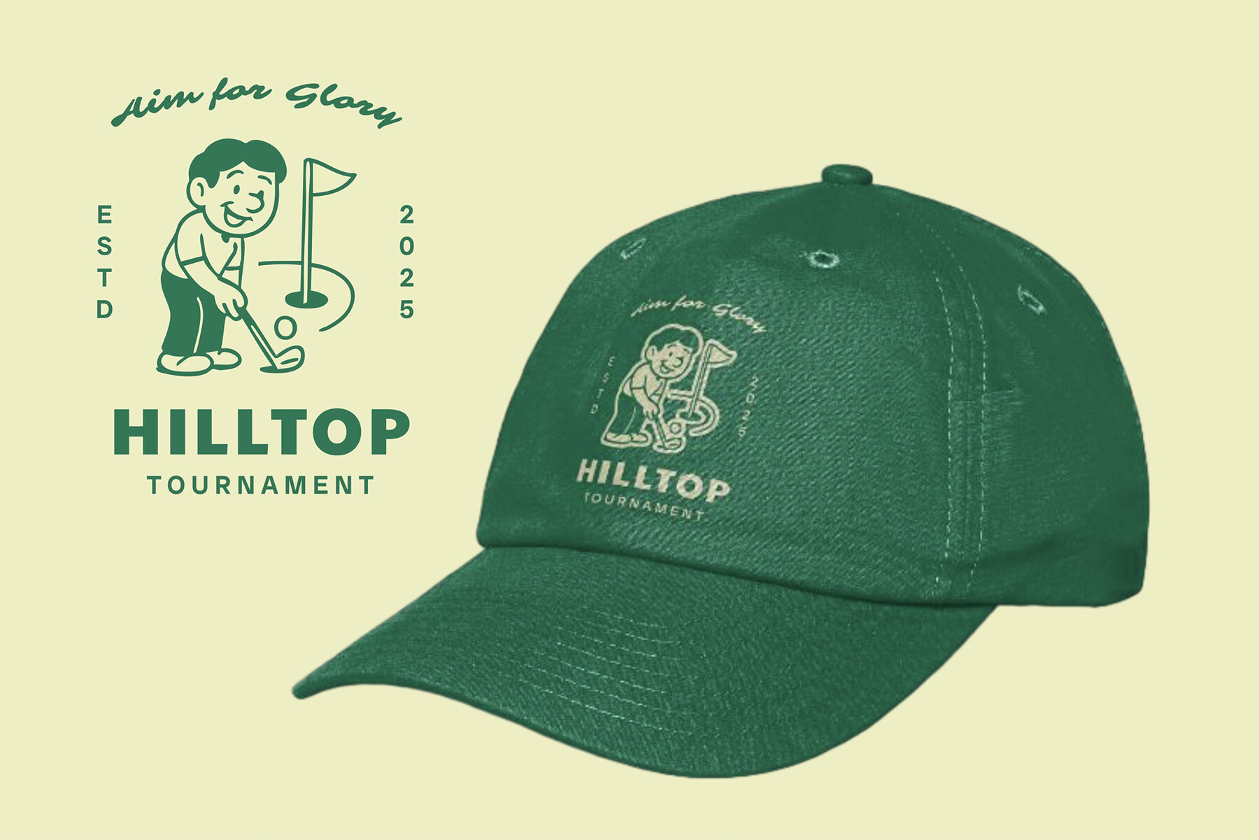 Retro Golf Mascot Illustrations 10