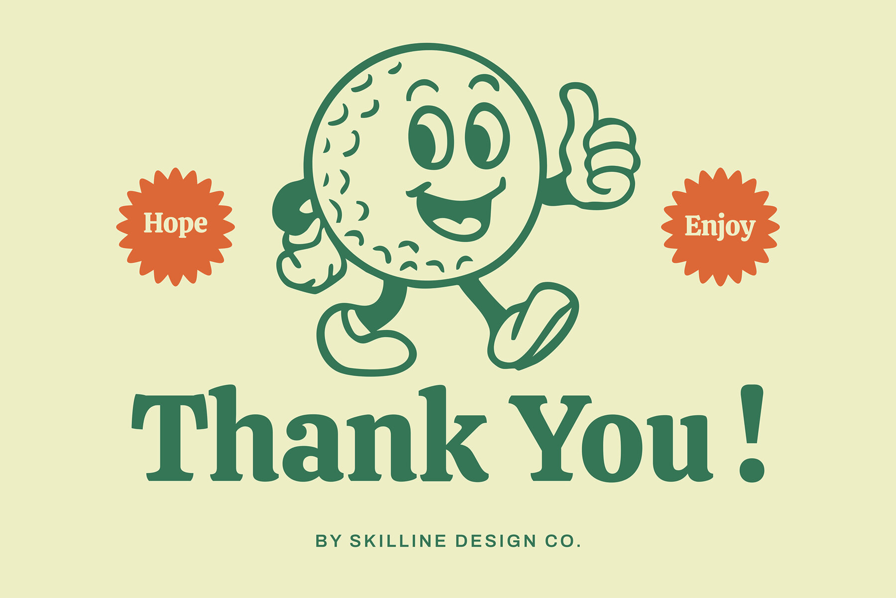 Retro Golf Mascot Illustrations 12