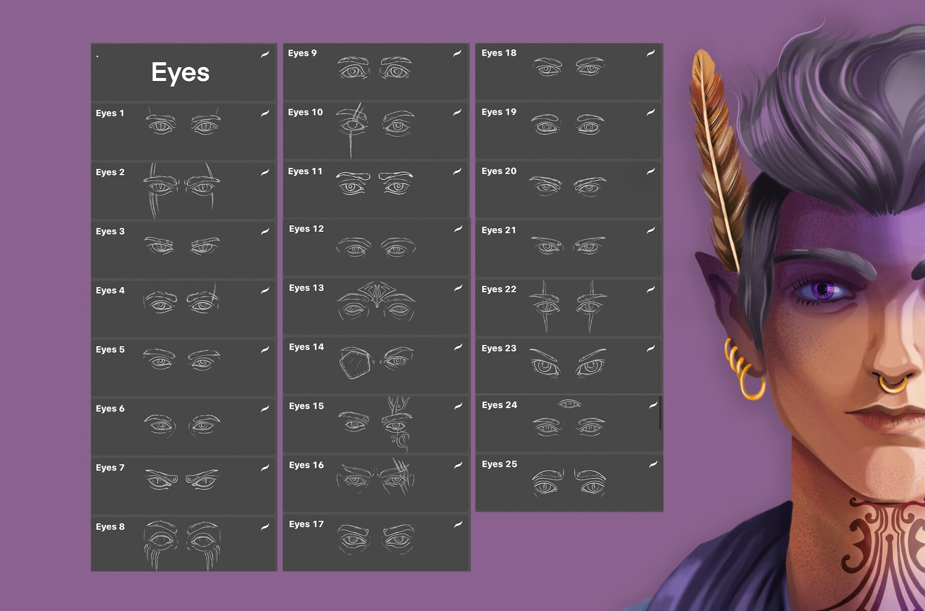 Procreate and PS Fantasy Men Portrait Creator 5