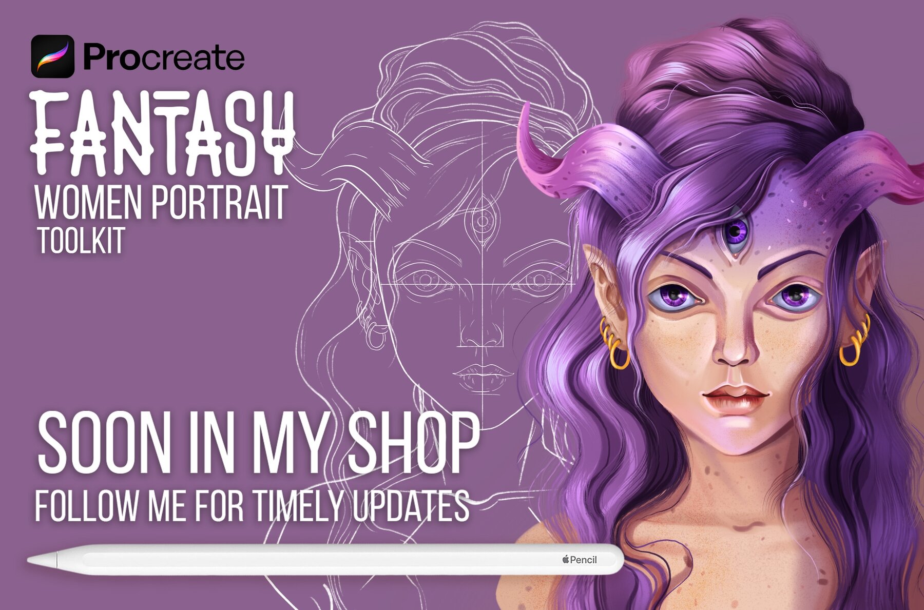 Procreate and PS Fantasy Men Portrait Creator 9